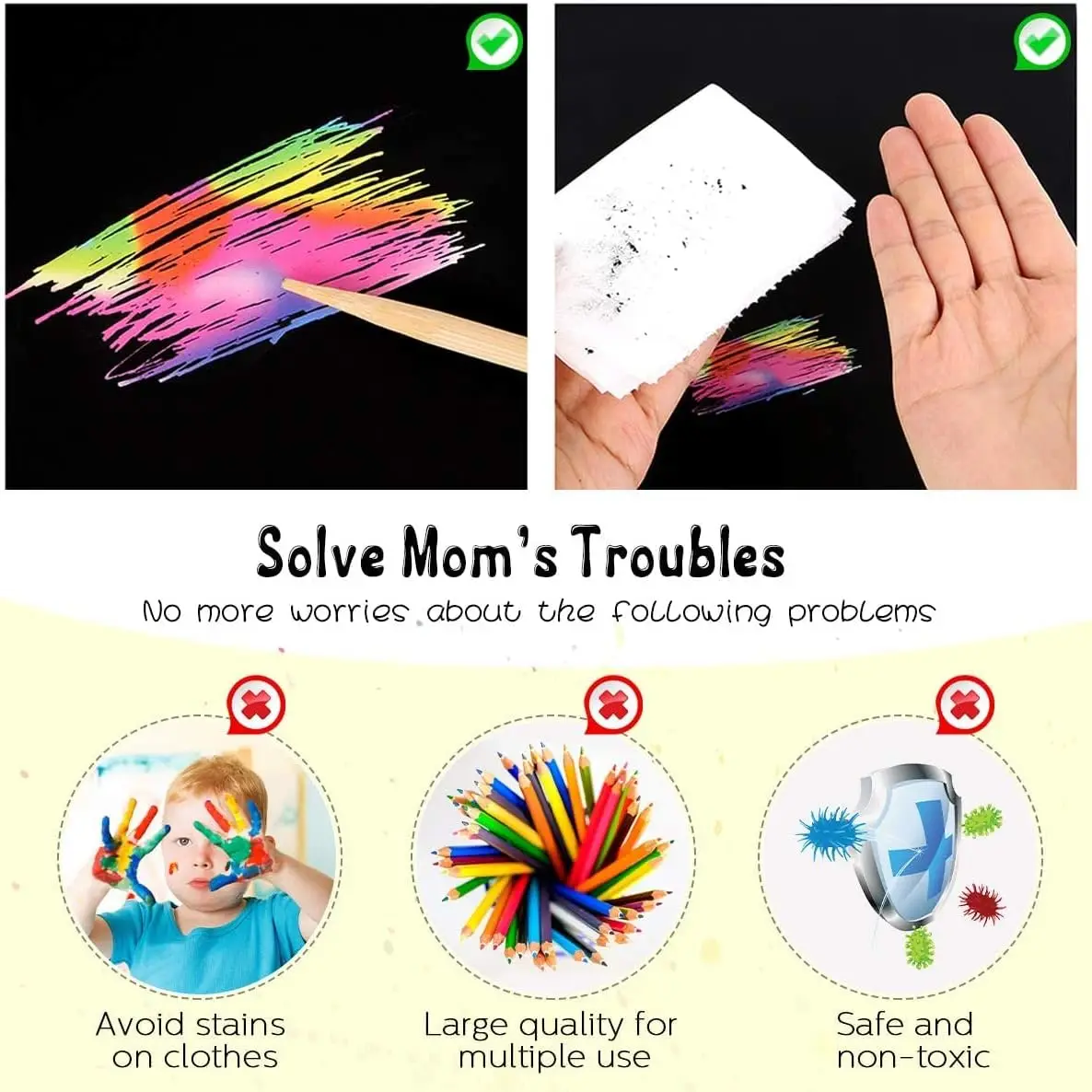 100/5 pezzi fai da te arcobaleno magico Sticky Notes Set bambini nero Scratch Art Craft kit Pad disegno modello pittura giocattoli