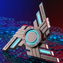ADJUDICATION High-grade Fidget Spinner Luminous Metal Alloy Ultra-long Finger Stress Relief Gyro Desk Toy Adults Kids COMMANDER