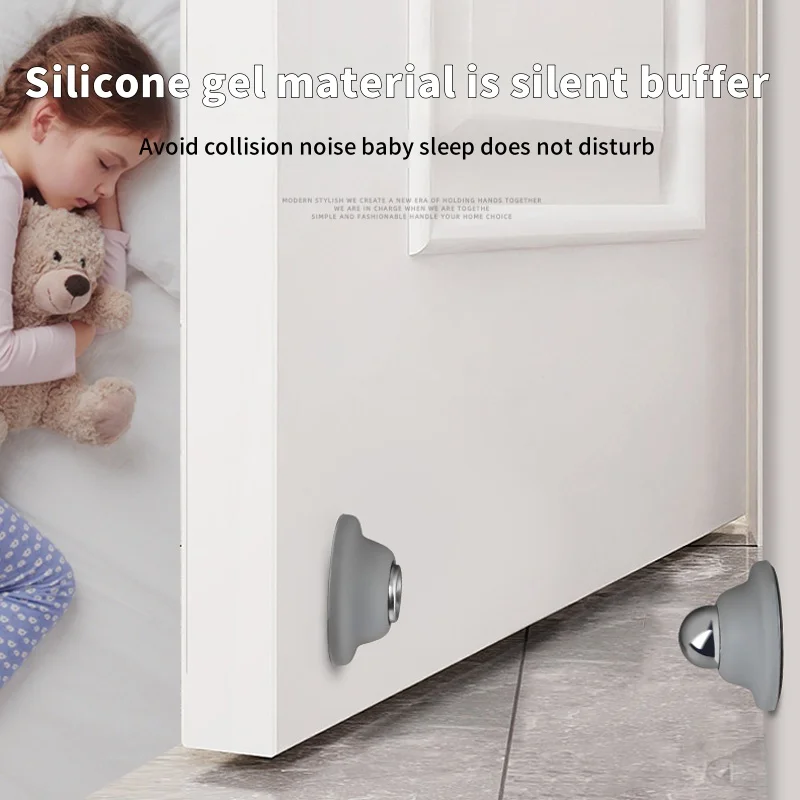 سيليكون الباب تمتص فندق المنزلية قوية المغناطيسي قوي كتم الباب اللمس سيليكون المضادة للتصادم الباب كشك الباب سدادة #3
