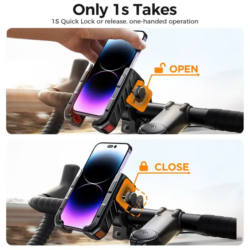 Joyroom 2023 Bike Phone Holder Universal One-handed Operation Bicycle Motorcycle Phone Holder For 4.7-7