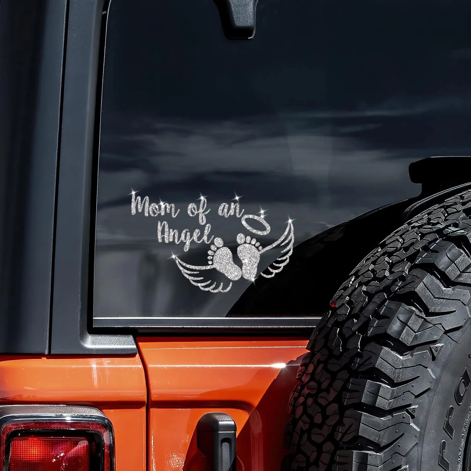 Flash Silver Stickers Mom Of An Angel Car Decals Car Stickers
