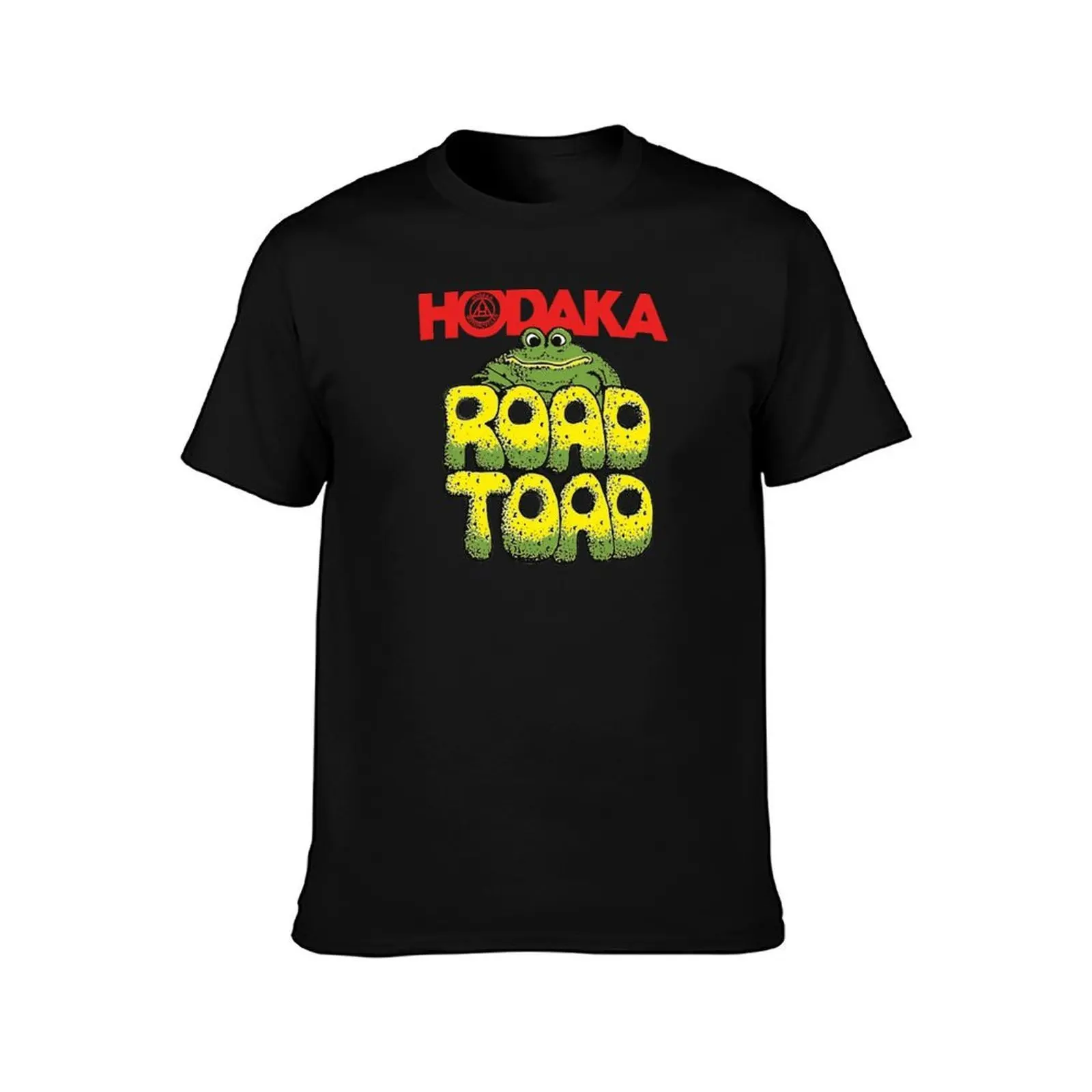 Hodaka Road Toad T-Shirt, Summer Casual Cotton Tee, Oversized Streetwear Tops, Vintage Graphic Print, Loose Fit Short Sleeve