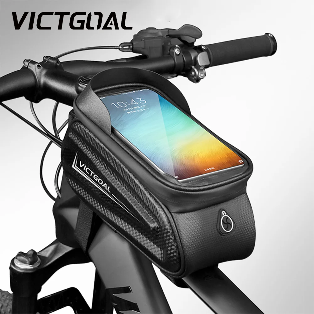 

VICTGOAL Bicycle Bag Phone Holder Touchscreen Front Frame Bags Waterproof Large Capacity Road Bike Mount Top Tube Cycling Bag