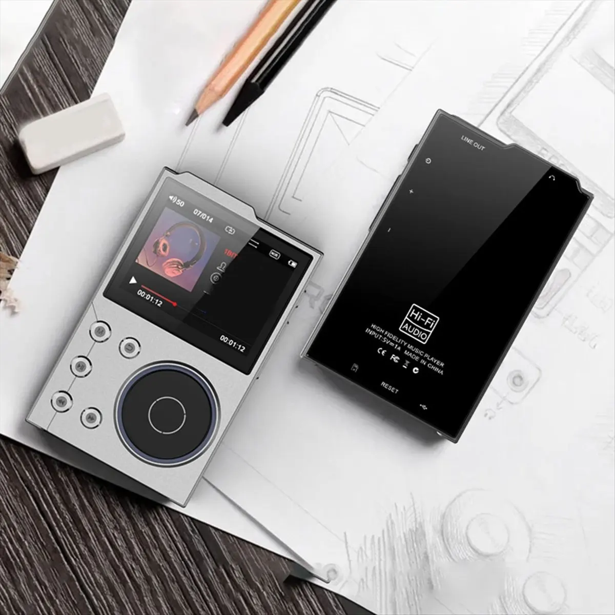 

(A26M) Bluetooth MP3-плеер 16 ГБ+8 ГБ, портативный Hi-Fi музыкальный плеер со встроенной памятью, идеально подходит для любителей Walkman