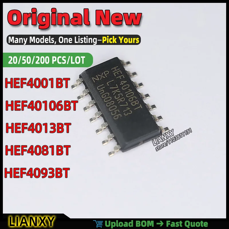 HEF40106BT HEF4013BT HEF4093BT HEF4001BT HEF4081BT SOIC-14 FLIP-FLOP New Original