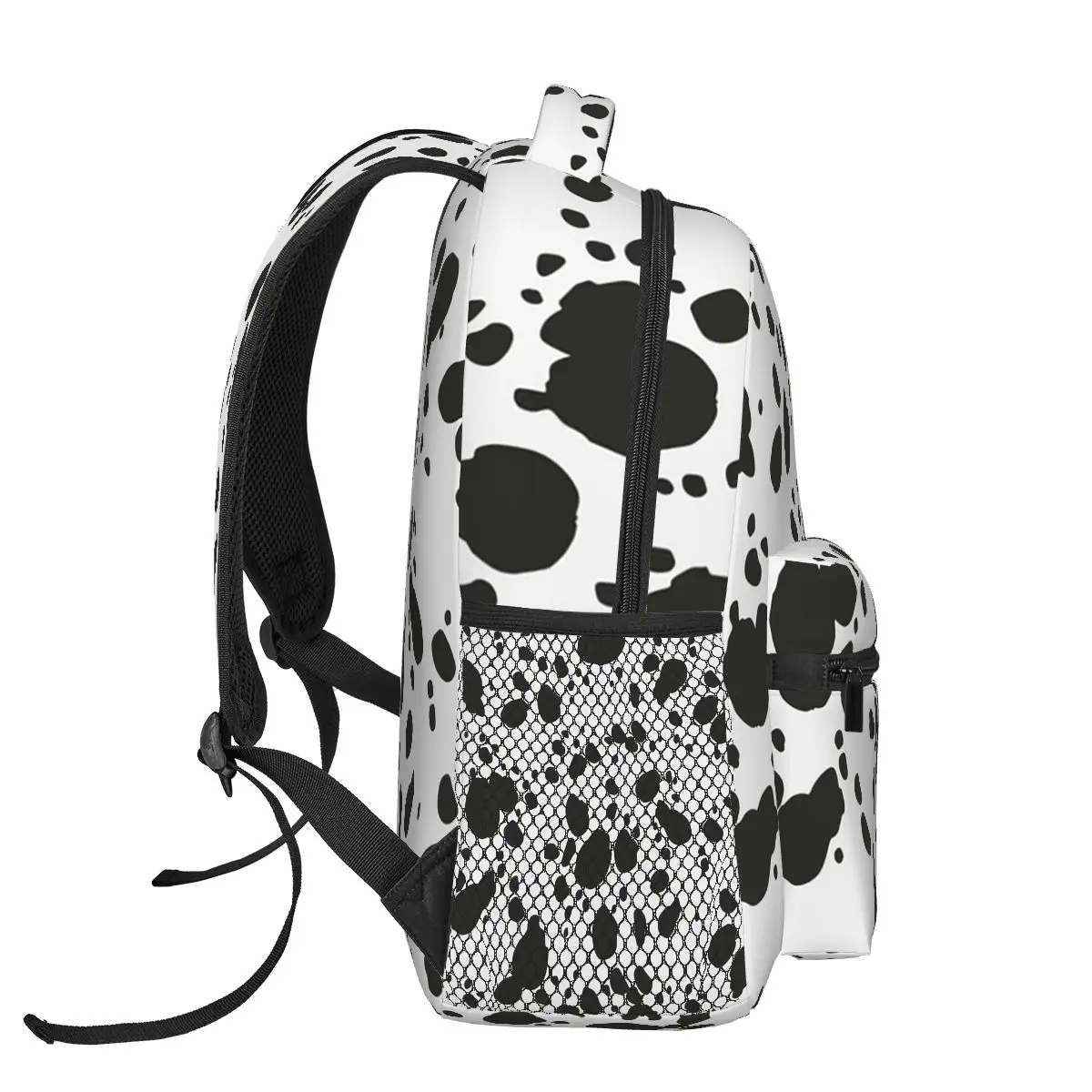 Mochila con estampado de perro dálmata y Animal blanco y negro, mochila para estudiantes, bolso escolar para niños, bolsos de hombro para ordenador