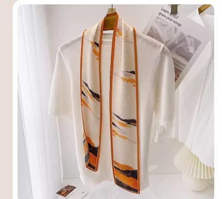

Лидер продаж, плиссированный градиентный шарф miyake, эластичный шарф с принтом в наличии