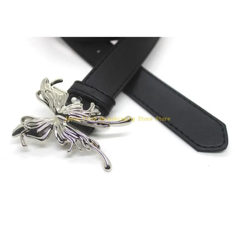 الجمالية فراشة مشبك حزام للنساء موضة دبوس مشبك حزام حزام عريض كول بنات حزام للجينز السراويل ديكور 10CD