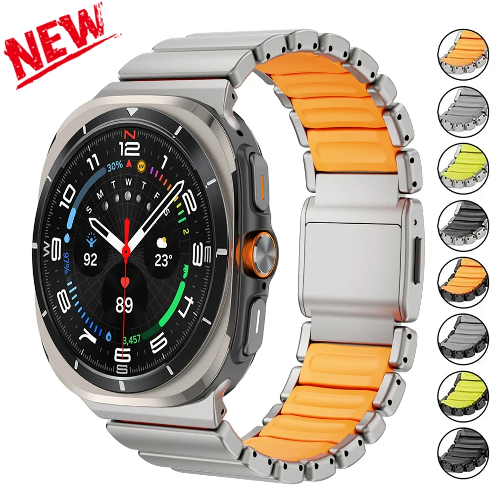 Luxury Metal Strap for Samsung Galaxy Watch 9 8 40/44mm 8Classic 46mm Magnetic Band for Galaxy Watch Ultra 2 7 2025 Bracelet