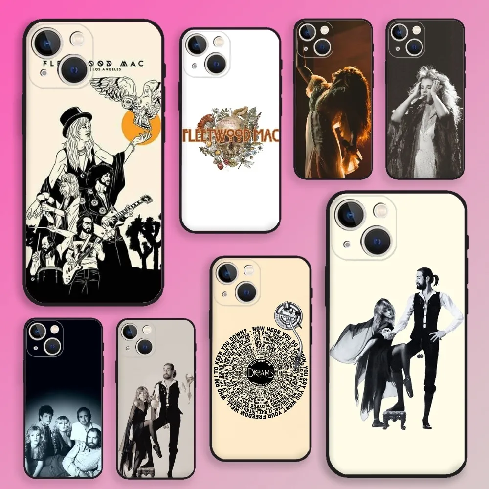 Band Fleetwood Mac Phone Case For iPhone 15,14,13,12,11,Plus,Pro Max,XS,X,XR,SE,Mini,8,7 Soft Silicone Black Cover