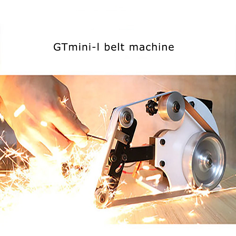 700W 220V Gtmini Belt Machine Sanding Machine Small Industrial Grade /Diy Multifunction Heart-Cleaning Blade Belt Machine