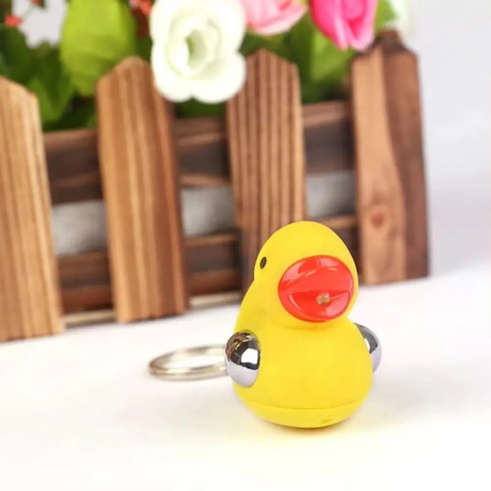 Safe Fun Electric Prank Interactive Yellow Duck Shocking Ducks Keychain Interesting Funny Joke Gadget Home Decor
