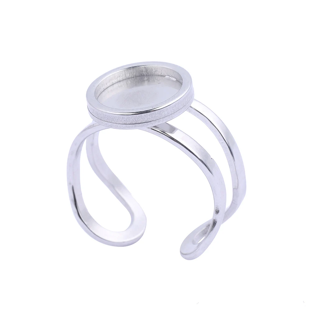 

Кольцо-кабошон круглое из нержавеющей стали для изготовления ювелирных изделий, 5 шт., 10 мм, 25 мм