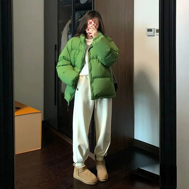 Solid Pockets Zipper Cardigan Long Sleeve Parkas Elegant Fashion Harajuku Tops Women Loose Casual Sweat All Match Outerwear