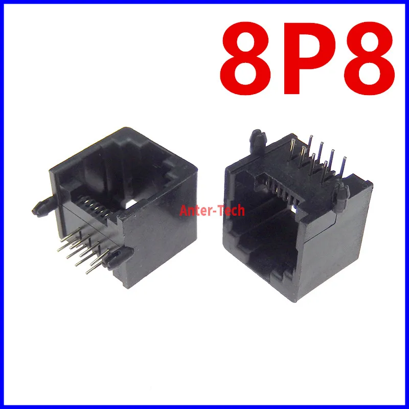 10 pcs RJ45 8P8C Modular Network PCB Jack 8P LAN Adapter Connector 8PIN 8P8