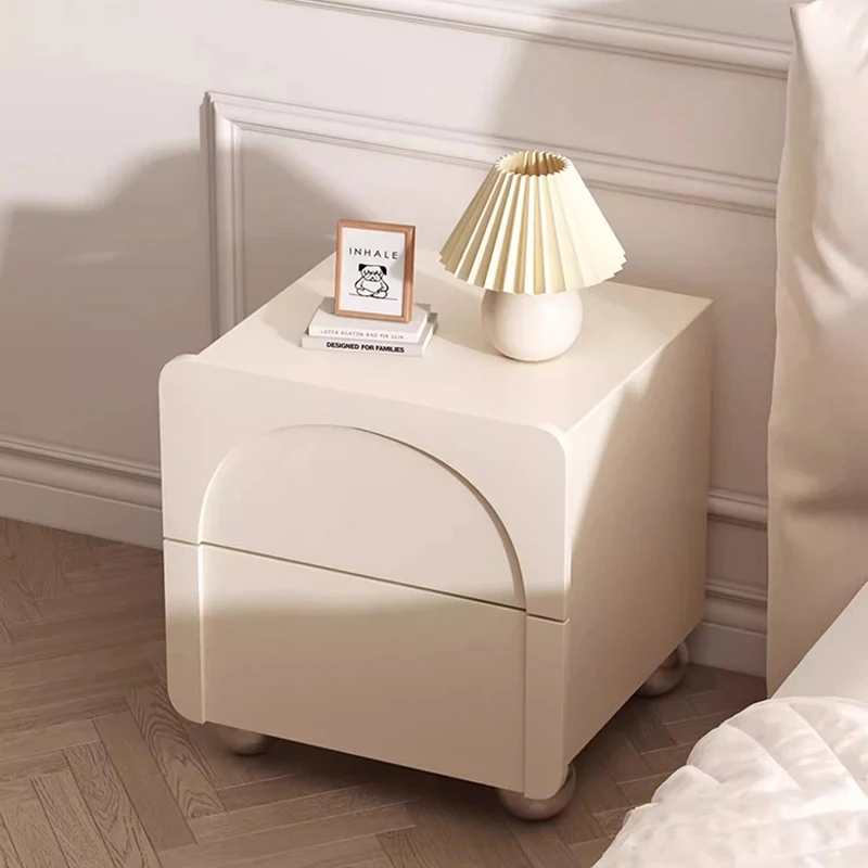 

Rattan Nordic Nightstand Mini Smart Night Round Luxury Side Cute Minimalist Nightstands Irregular Mesita De Noche Beds Furniture