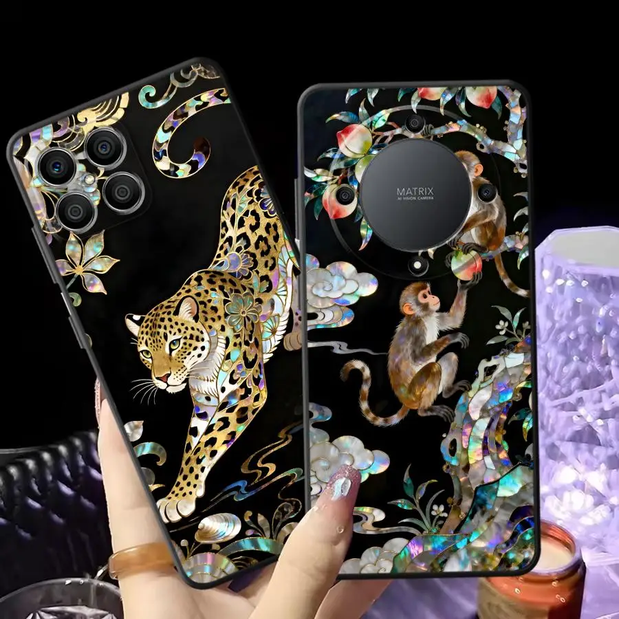 Case for Huawei P Smart 2019 P20 Lite 2018 P30 P20 Pro P20 P40 Lite Funda Phone Cover Luxury Leopard Mosaic Print