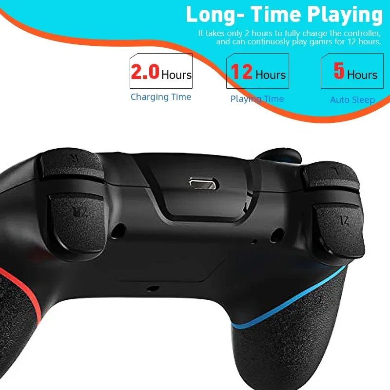 DATA FROG Controller wireless compatibile con Nintendo Switch Turbo regolabile con gamepad a vibrazione a 6 assi per console PC/NS Lite