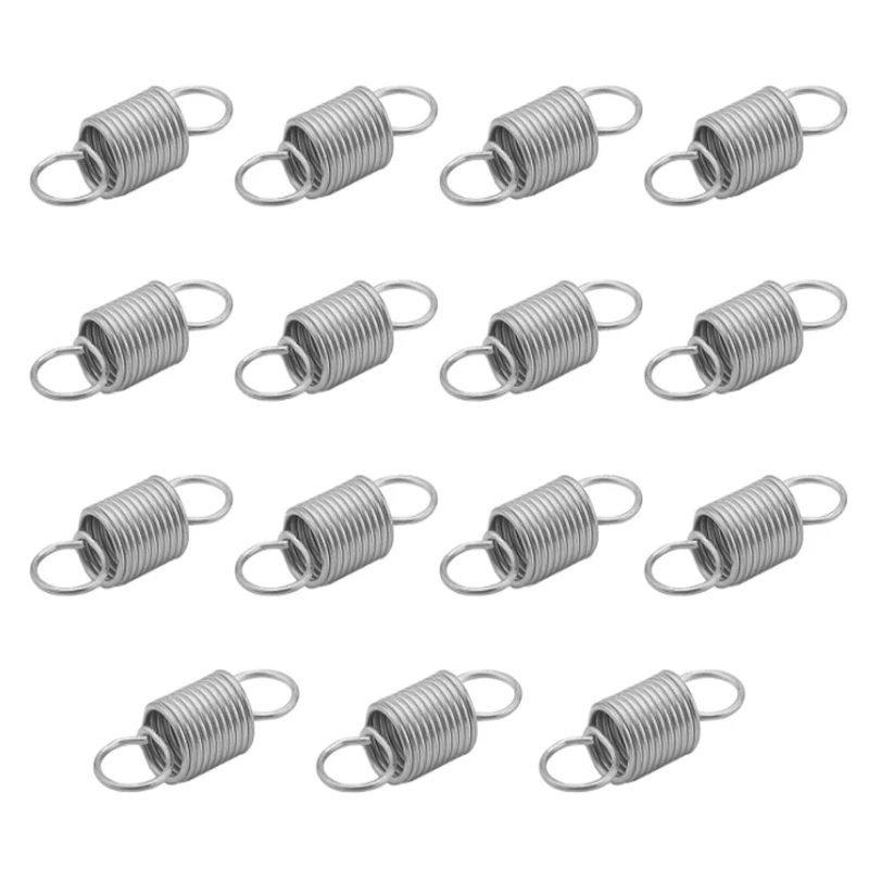 10PCS 304 Stainless Steel Dual Hook Small Tension Spring Hardware Accessories Wire Dia 0.3-0.6mm Outer Dia 3-8mm Length 10-50mm