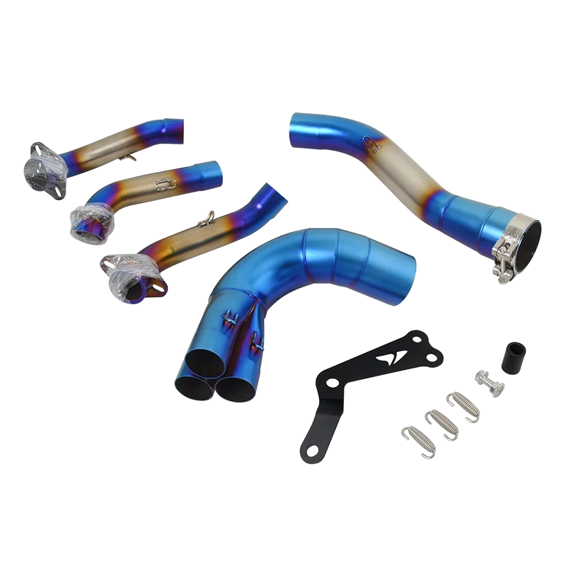 Slip On For YAMAHA MT09 FZ09 XSR900 Tracer 9 GT MT FZ 09 2020 - 2023 Motorcycle Exhaust Escape Front Middle Link Pipe Muffler