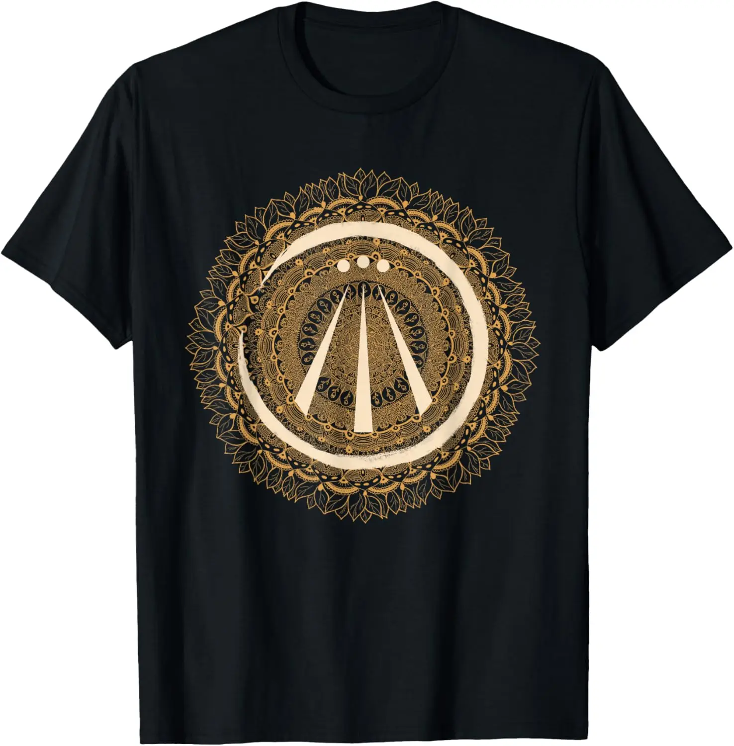 

Awen Mandala Symbol Graphic Tee Breathable Short Sleeve T-Shirt for Men and Women