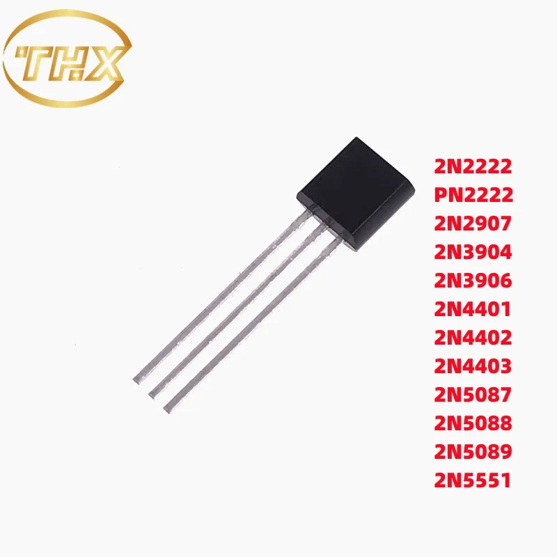 Transistor 100% nouveau, 2N3904 2N3906 2N2907 2N4401 2N4403  2N2222 PN2222 2N5401 2N5551 2N5087 2N5088 2N5089 TO-92