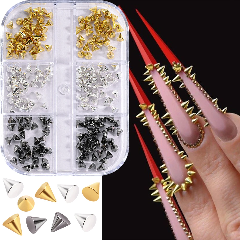 12Grids 3D Exquisite Kreuz Nail art Strass Y2k Metall Punk Voll Glitter Diamant Kreuz Nagel Charms Flache-Rückseite schmuck Nagel Dezember