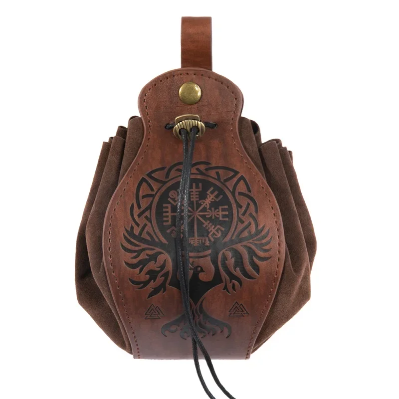 Bolsa de cuero PU para dados DND, bandeja con 5 diseños celticos, bonita bolsa con cordón para juegos de rol D & D, Ideas de regalos RPG, monedero