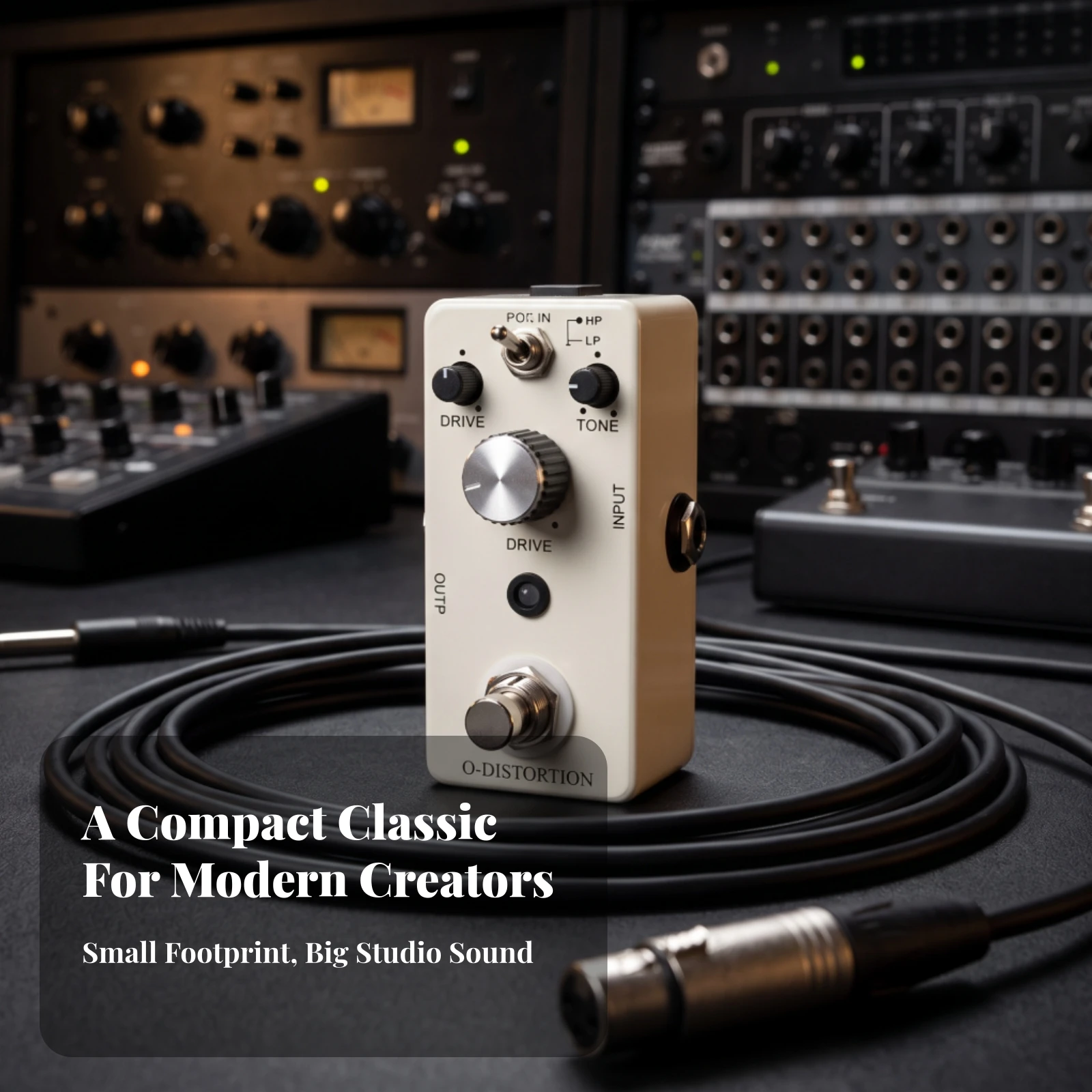 Guitar Effects Pedal Compact Guitar Effect Pedal Stompbox 2 Pin Stomp Box Soft Touch for Guitarists, Live Gigs, Home Recording