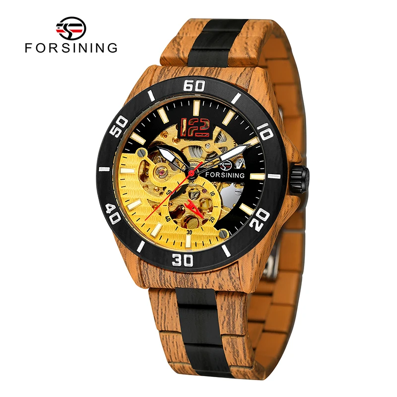 

Forsining New Released Men Automatic Mechanical Wrist Watch Business Sainless Steel Strap Watches For Man Skeleton Dial Watch