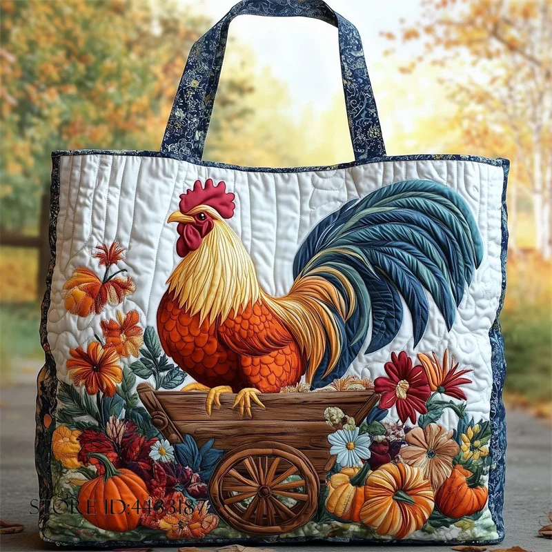 Trendy 3D Printing Cartoon Tote Bag Handbag Novelty Quilted Womens Shopping Bag Large Capacity Outdoor Travel Bags Sport Bags