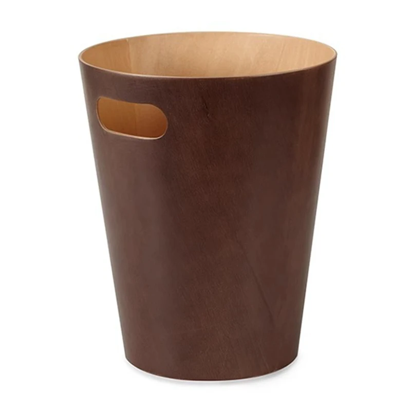 Wooden Waste Bins Creative Living Room Wastebasket Large Capacity Trash Can for Bedroom Minimalism Litter Bins Dirty Laundry Bin