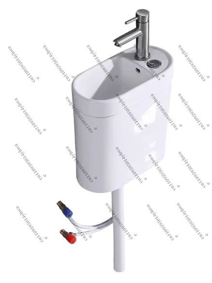 

17Cm Basin Squat Toilet Ceramic with Wash Basin Integrated Water Tank Faucet Squat Pit Toilet Household Model
