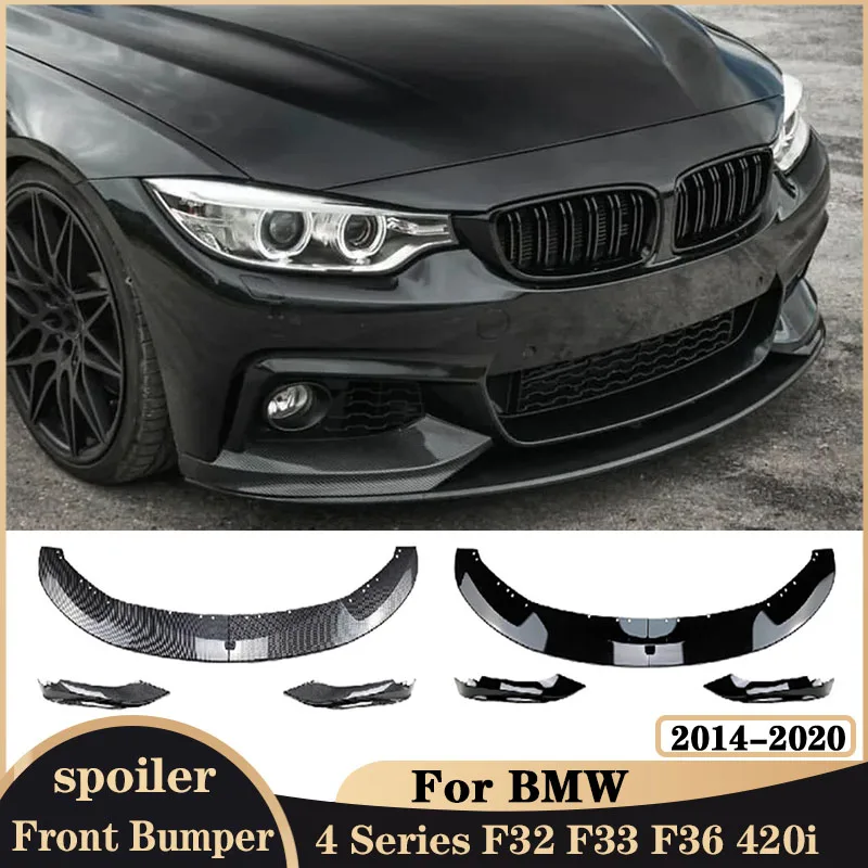 Front Bumper Lip Spoiler Diffuser Body Kit Splitter for BMW 4 Series F32 F33 F36 420i 430i 420d M440i 2014-2020 Cars Accessories