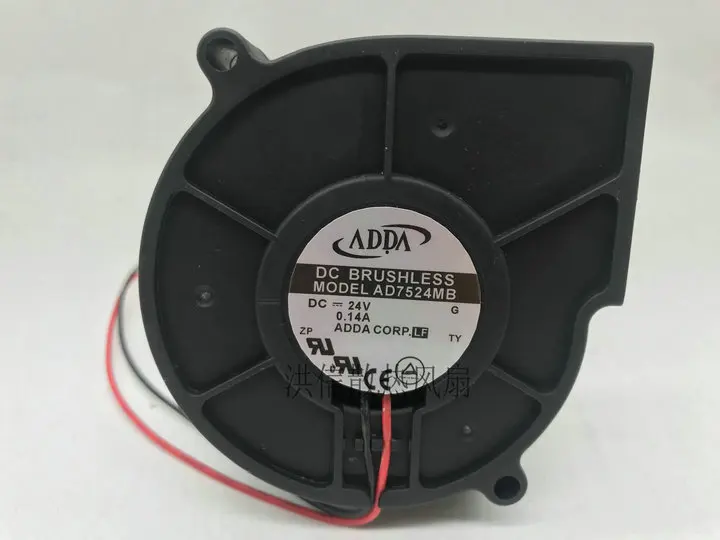 Free shipping original ADDA AD7524MB 7530 24V 0.14A 7CM centrifugal turbine blower fan