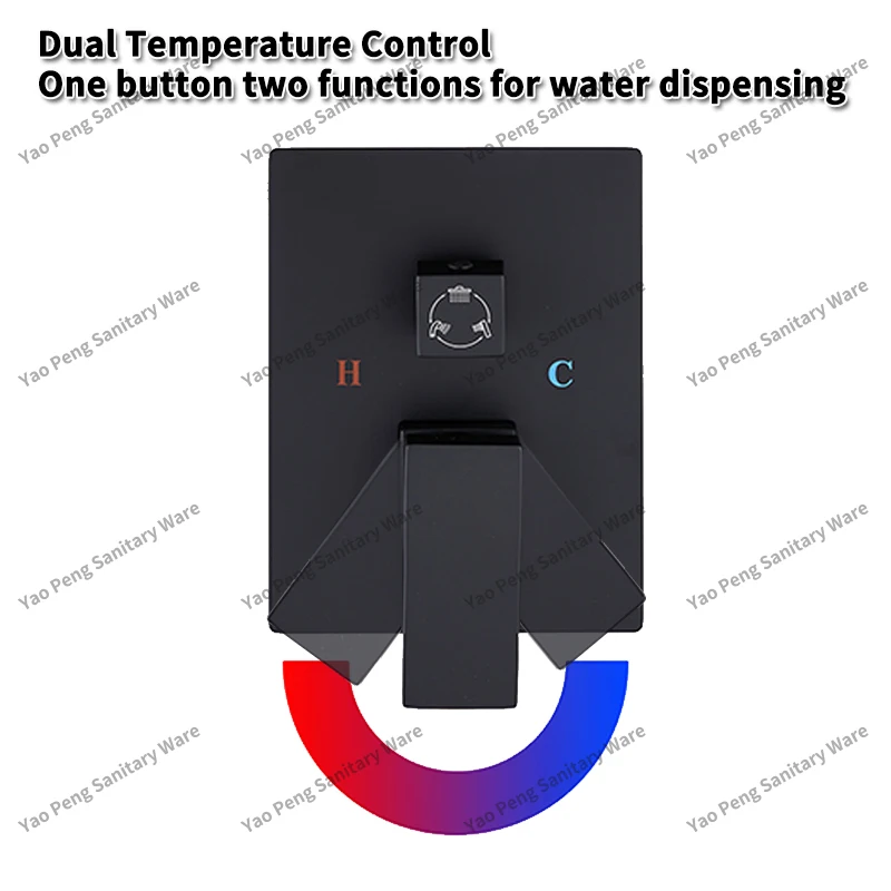 مجموعة دش مدمجة مخفية مع صندوق مدمج مسبقًا لرأس دش مخفي للفندق مثبت على الحائط من البلاستيك الحراري.