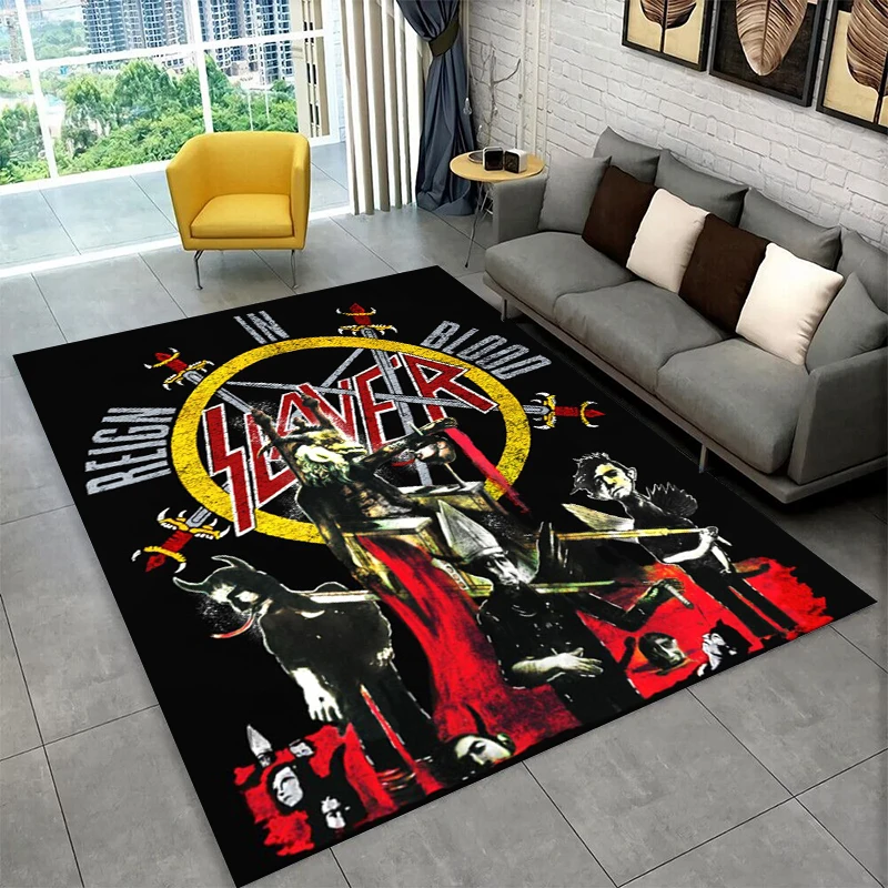 

Ковер-дорожка в стиле ретро с изображением группы Heavy Metal Rock, для спальни, гостиной, прихожей, домашнего декора, нескользящий коврик для детской игровой зоны