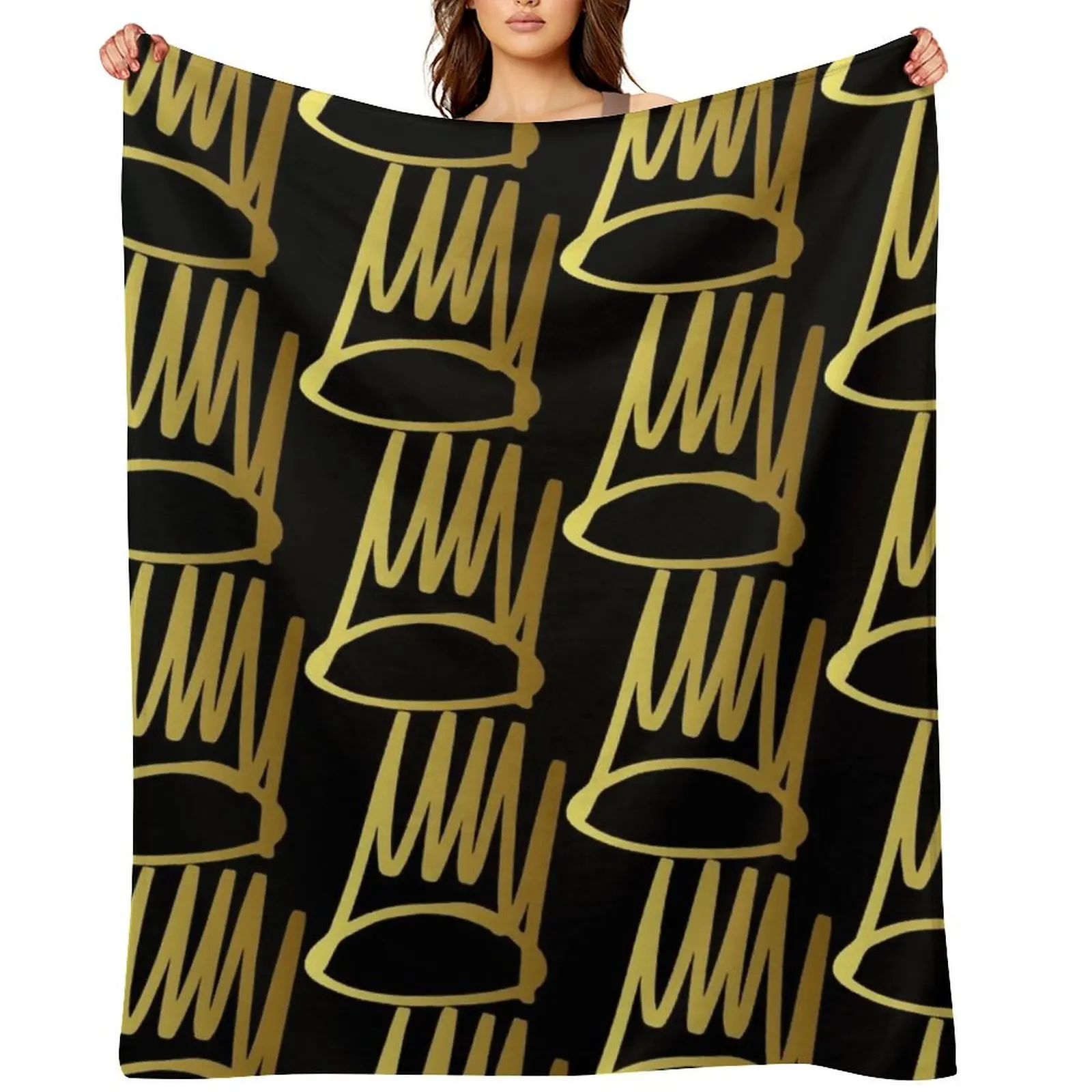 

J.Cole Born Sinner Crown Logo Throw Blanket Soft Fashion Sofas Blankets Sofas Of Decoration Giant Sofa Blankets