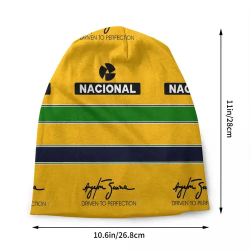 Imagen 2 del producto Gorro personalizado Ayrton Sennas, gorros de punto para hombres y mujeres, gorros cálidos Unisex para adultos, gorros de invierno