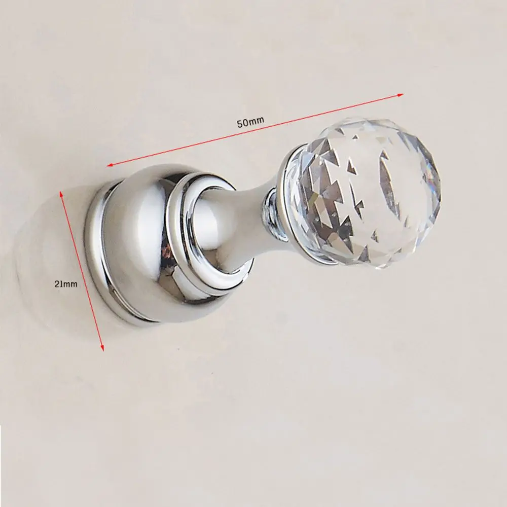 Durable Coat Decoration Crystal Hook Wall-Mounted Keys Rack Robe Hooks