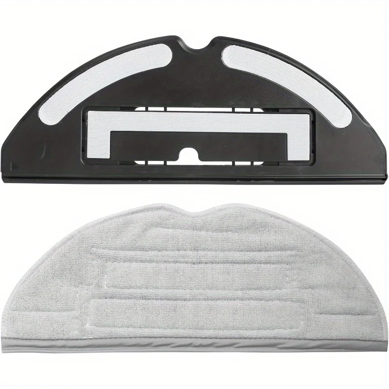 Picture 7: Suitable for Roborock Sweeping Robot Mop Holder S8/S8+/S8 Pro Ultra/S7 All Series Replacement Cleaning Cloth + Snap-On Holder Microfiber Mop Anti-Scratch Base Plate Efficient Mopping Component Sweeping Robot Accessory Upgrade Kit