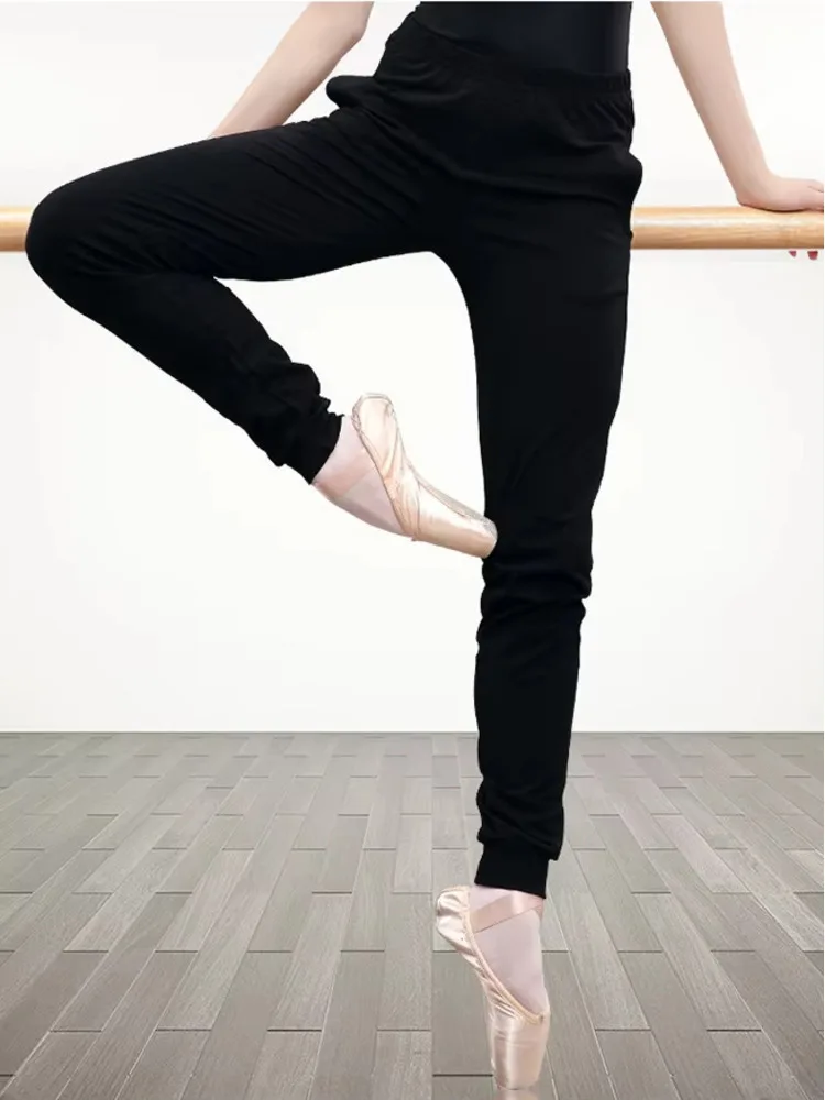Adult High Waist Slim Fit Dance Pants – Solid Color Performance Leggings for Ballet Rehearsals and Stage Costumes Trousers