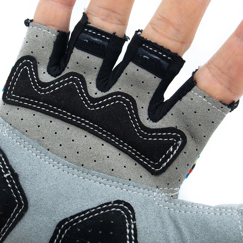 Retro Team Half Finger Cycling Gloves Breathable Wear Resistant Sports Gloves