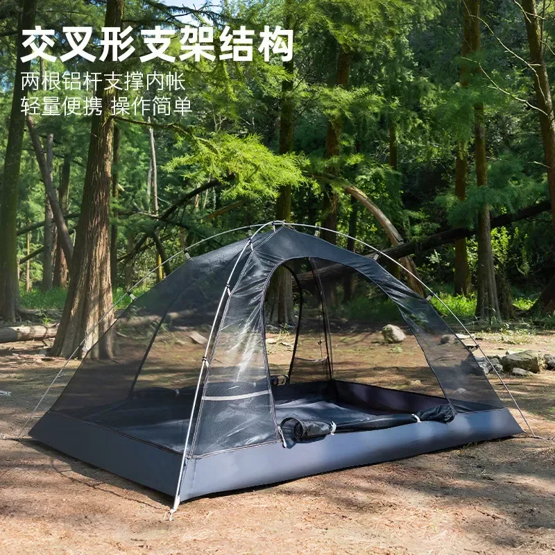 Aluminum Rod Pro Single Double Hiking Tent Ultra Light Outdoor Camping Rainproof Tent