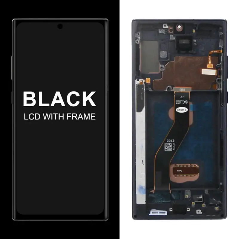 To AMOLED Screen for Samsung Galaxy Note10+ N975F N976F Lcd Display Digital Touch Screen with Frame for Note 10 Plus 5G