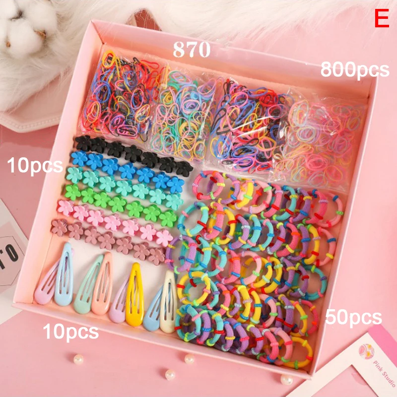 Cute Hair Clip Set Girls Multicolor Headbands Headwear Hairpins Hair Band Elastic Headdress Gift Hair Accessories