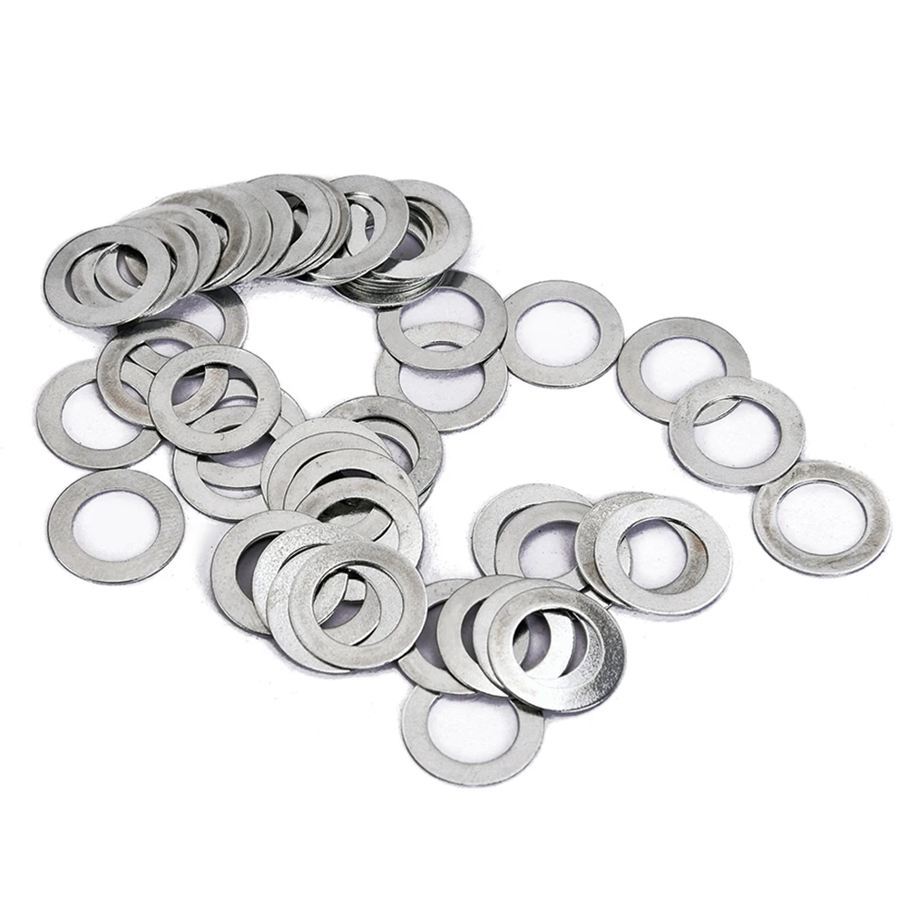 50 قطعة غسالات مسطحة مستديرة 9 مللي متر القطر الداخلي عالية الجودة الغيتار غسالة مجموعة ل الغيتار الكهربائي المقبس جاك المكسرات أداة