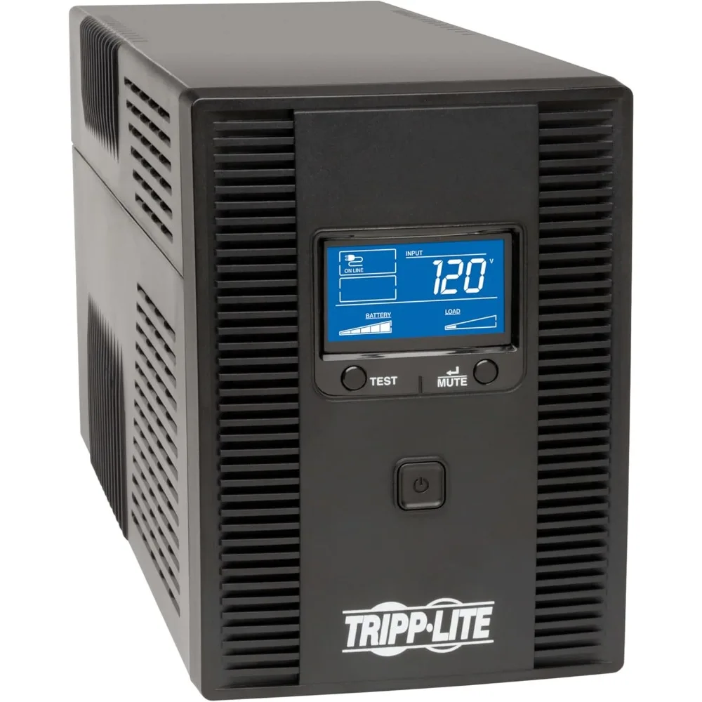 1500VA 900W UPS Battery Back Up AVR LCD Display Line-Interactive 10 Outlets 120V USB Tel & Coax Protection