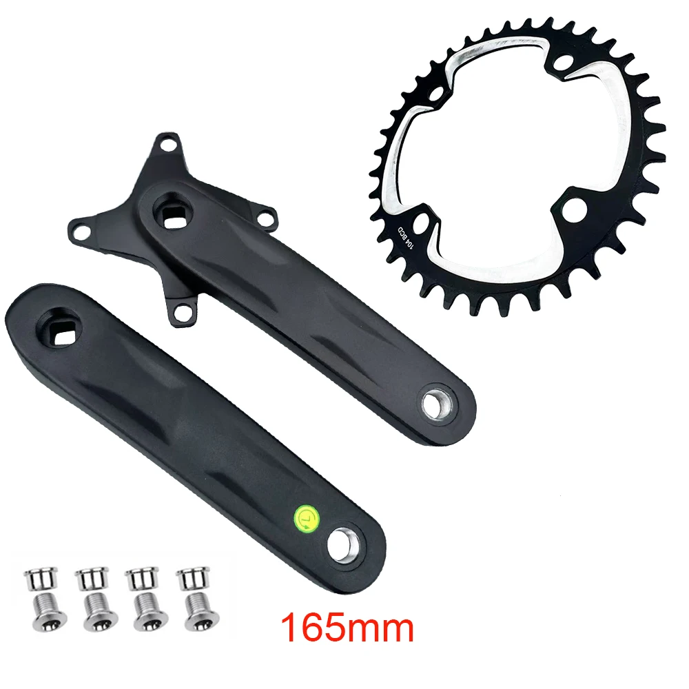 Mountainbike-Kinderkurbelarm-Set, quadratisch, konische Kurbelgarnitur, 1 x 104 BCD, schmale breite Zähne, Single-Speed-Kettenblatt, Kettenblatt, 30 Zähne, 32 Zähne, 42 Zähne – Detail 13