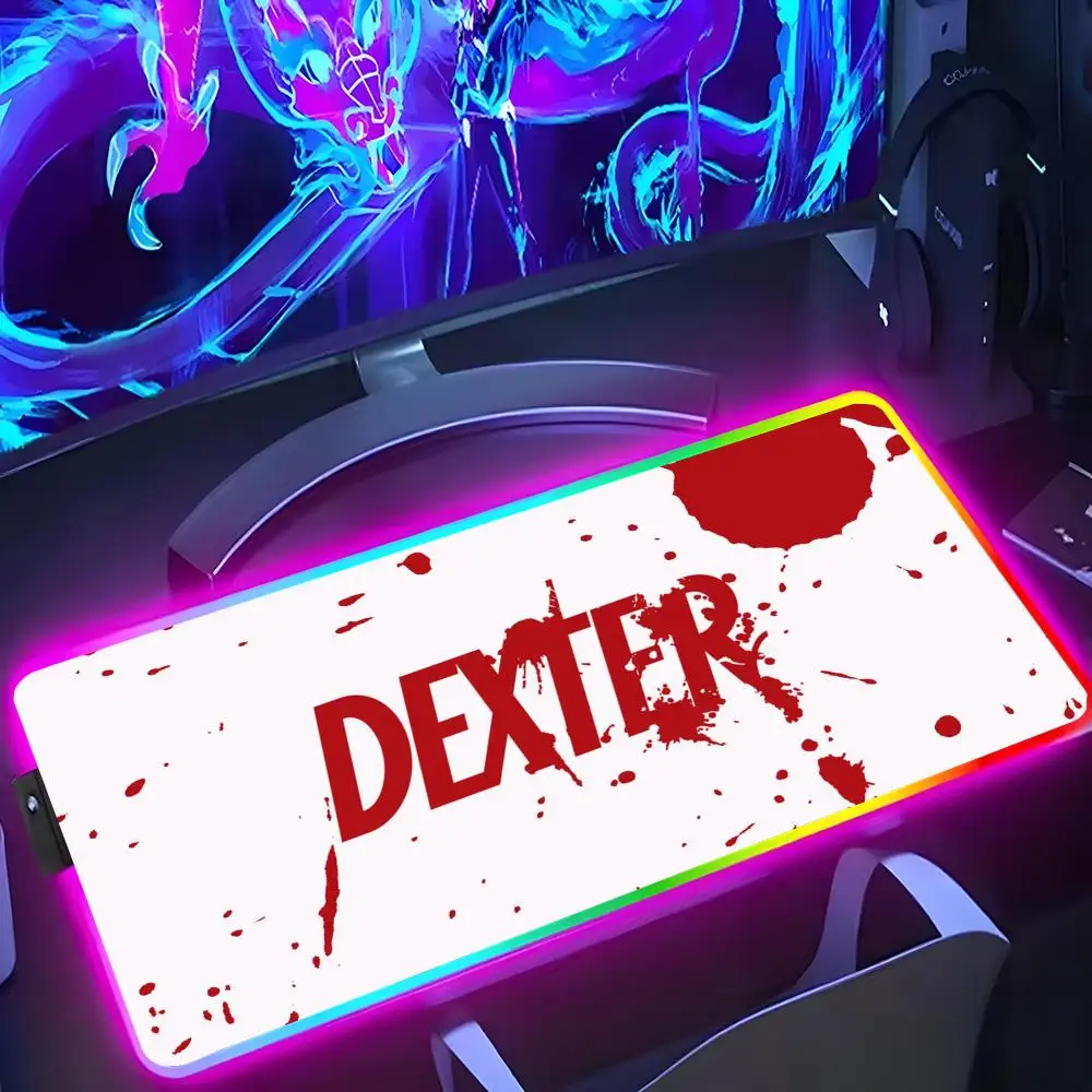

Dexter TV Mouse Pad RGB Luminous 900X400mm Large Table Mat Non-slip Extra Large Game Office Mouse Pad